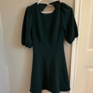 Sugarlips Elegant Forest Green Short Sleeve Dress